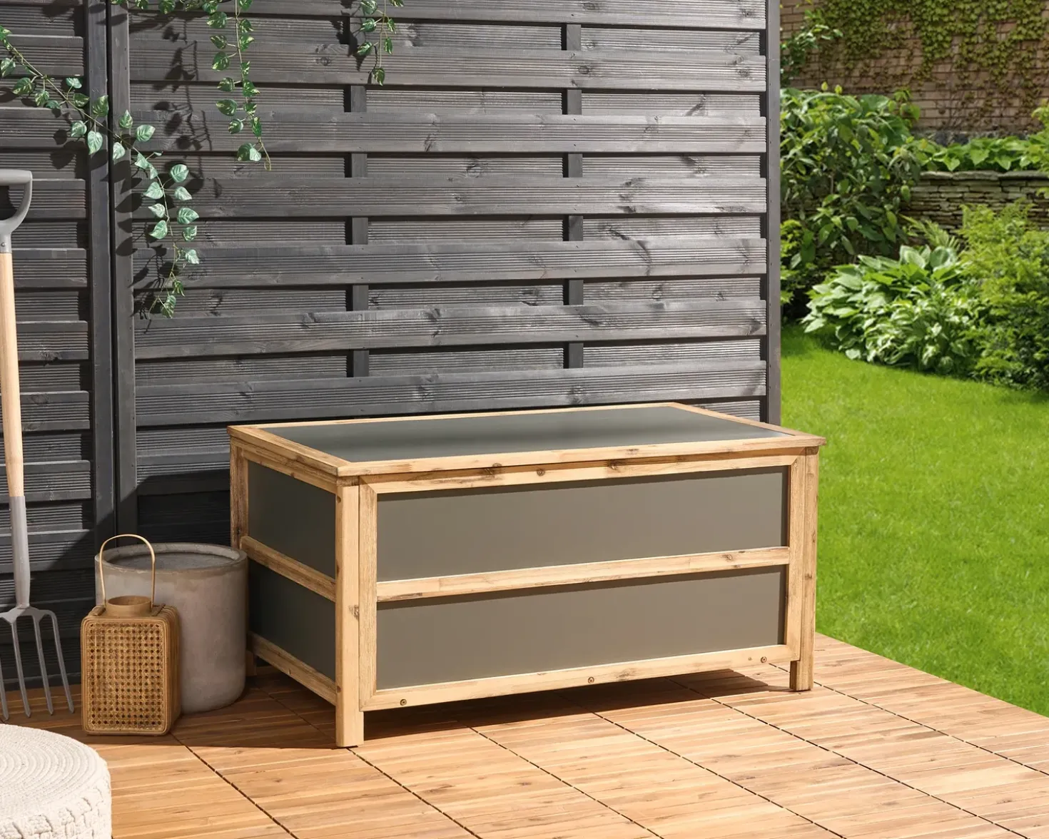 Cesta ACATE 121 cm 72 cm Grigio