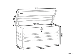 Cesta CEBROSA 132 cm 62 cm Grigio