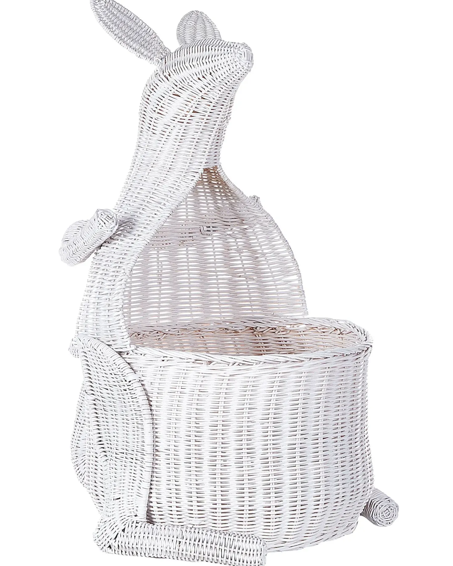 Cestino per bambini Canguro KAPITI Rattan Bianco