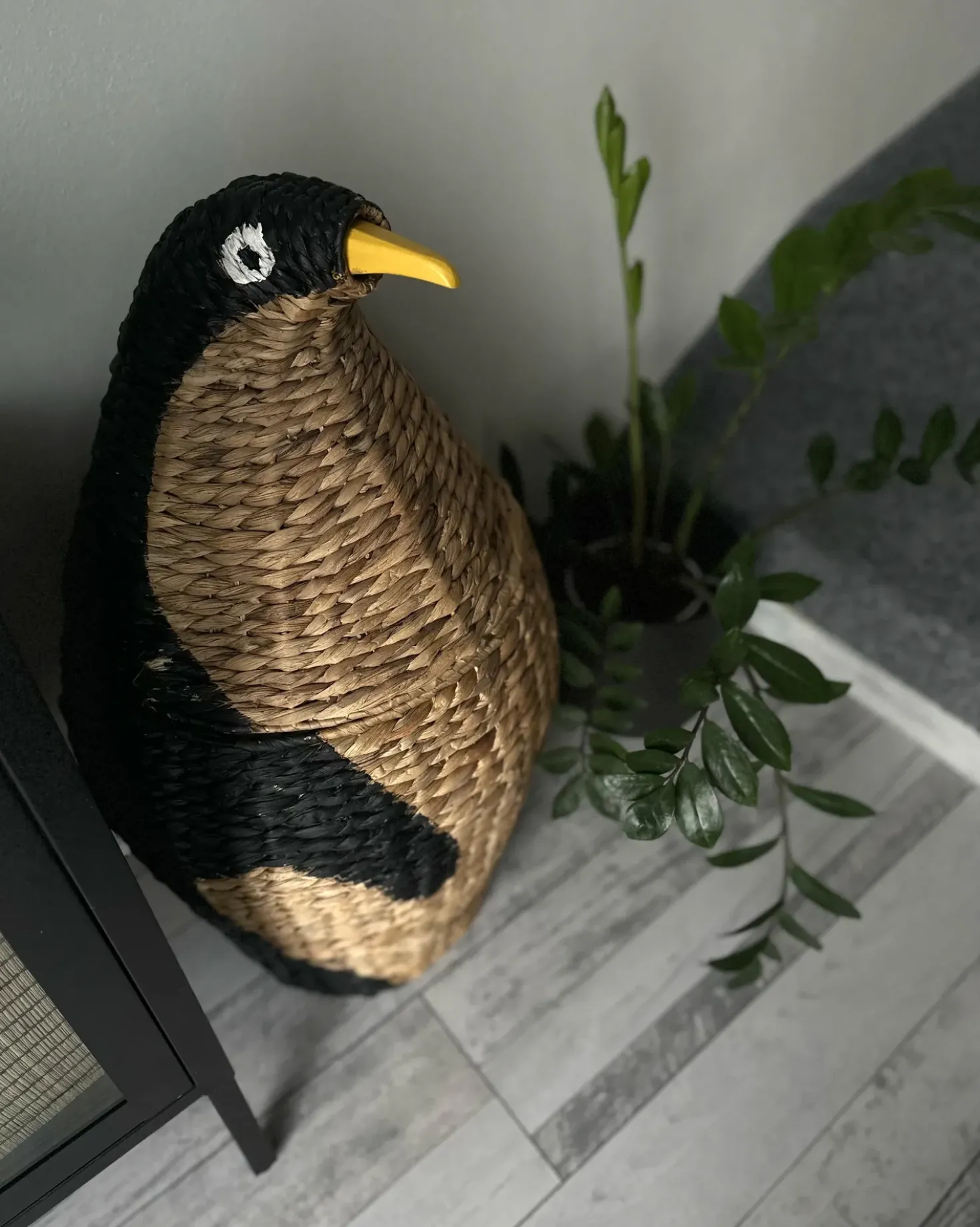Cestino per bambini Pinguino HADZABE Vimini Naturale