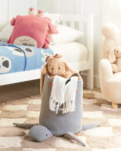 Cestino per bambini Tartaruga TANDA Cotone Grigio