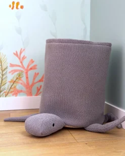 Cestino per bambini Tartaruga TANDA Cotone Grigio