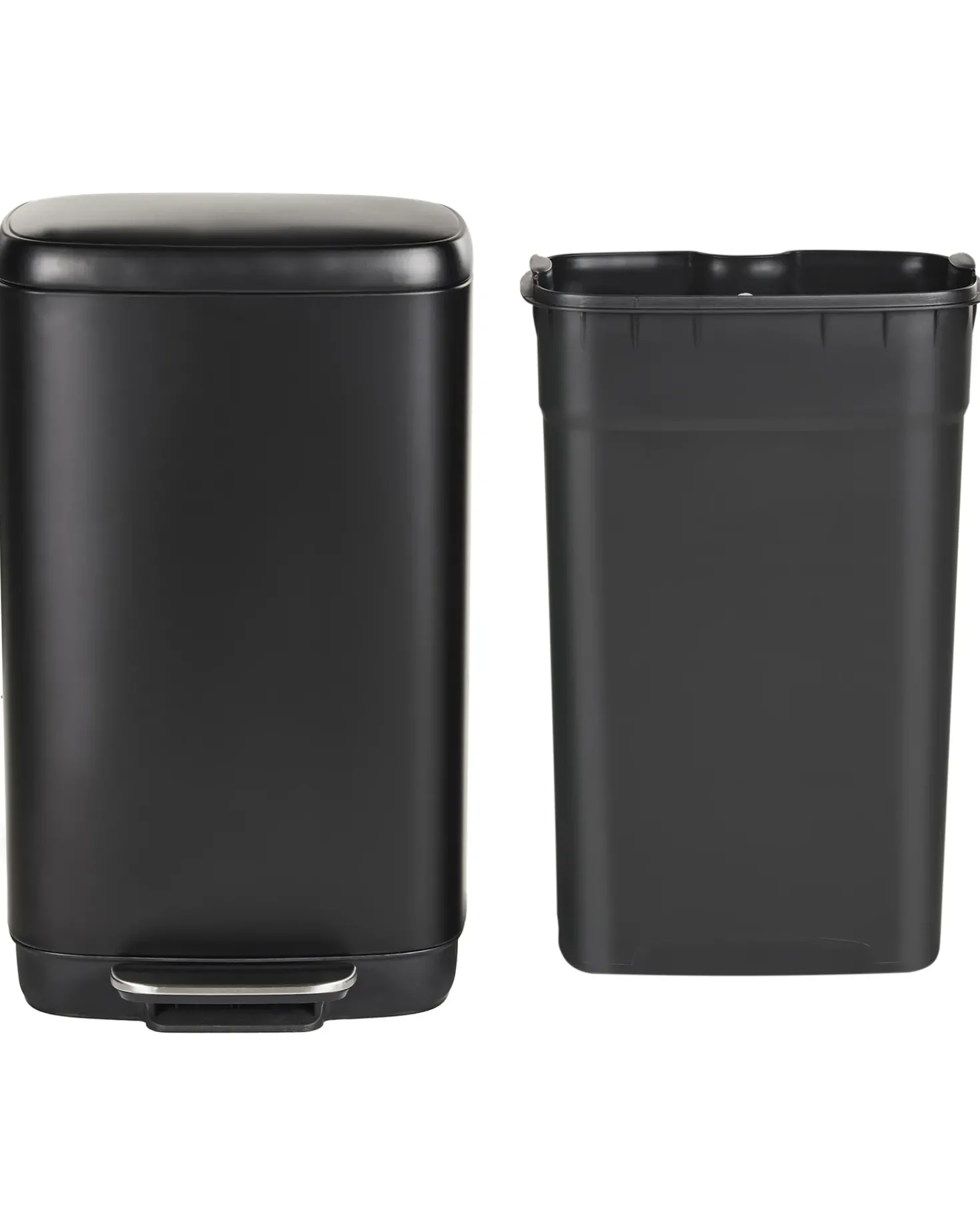 Cestino per i rifiuti 30 L ECOCOLLECT Metallo Nero
