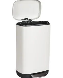 Cestino per i rifiuti 30 L ECOCOLLECT Metallo Bianco