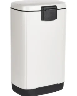 Cestino per i rifiuti 30 L ECOCOLLECT Metallo Bianco