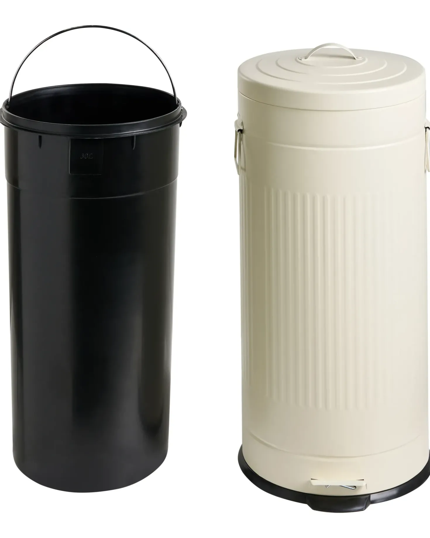 Cestino per i rifiuti 30 L ECOAURA Metallo Beige