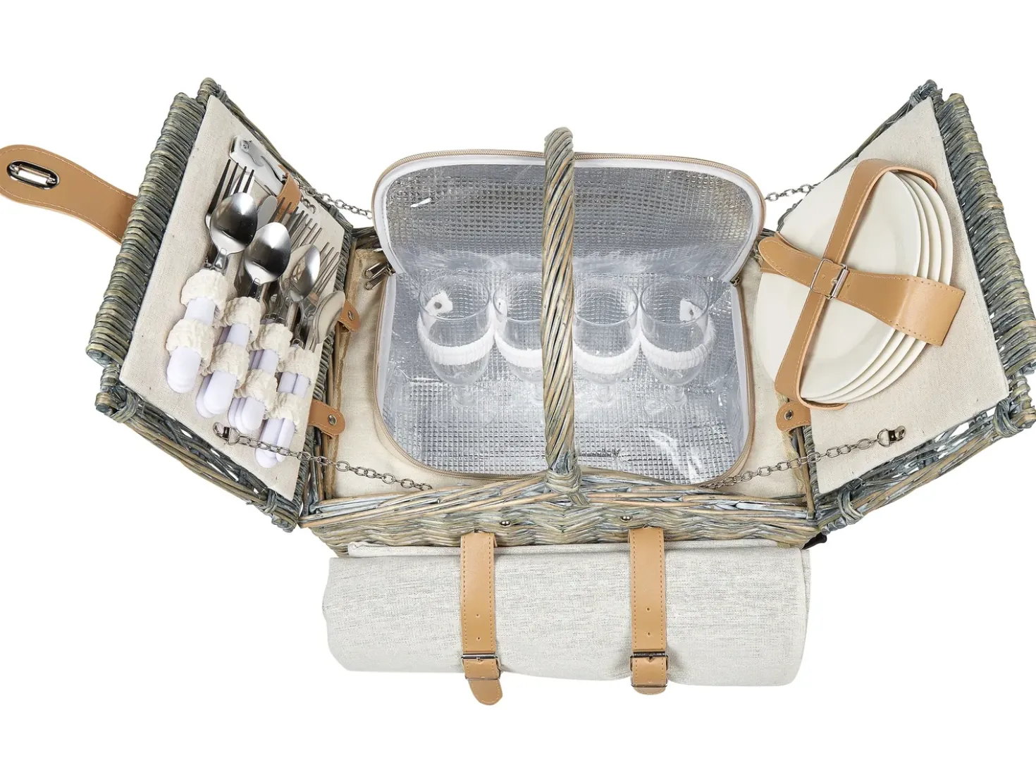 Cesto da Picnic CANELE Vimini Marrone