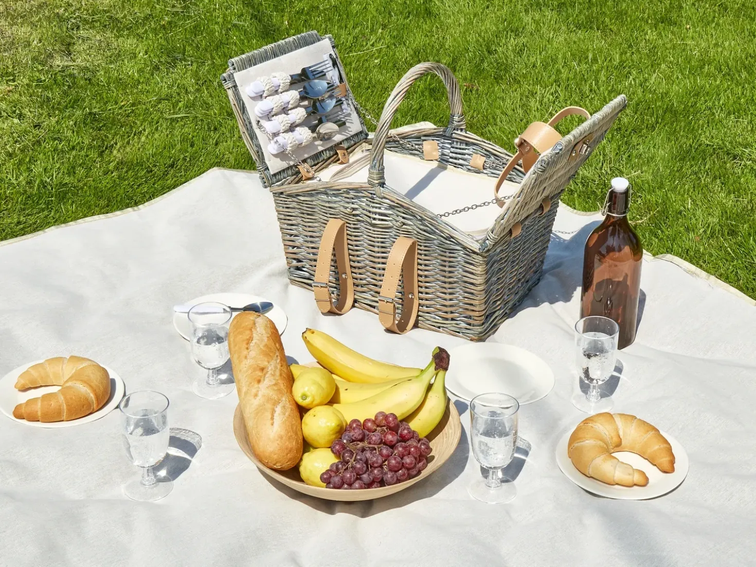 Cesto da Picnic CANELE Vimini Marrone
