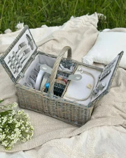 Cesto da Picnic GROSEILLE Vimini Grigio