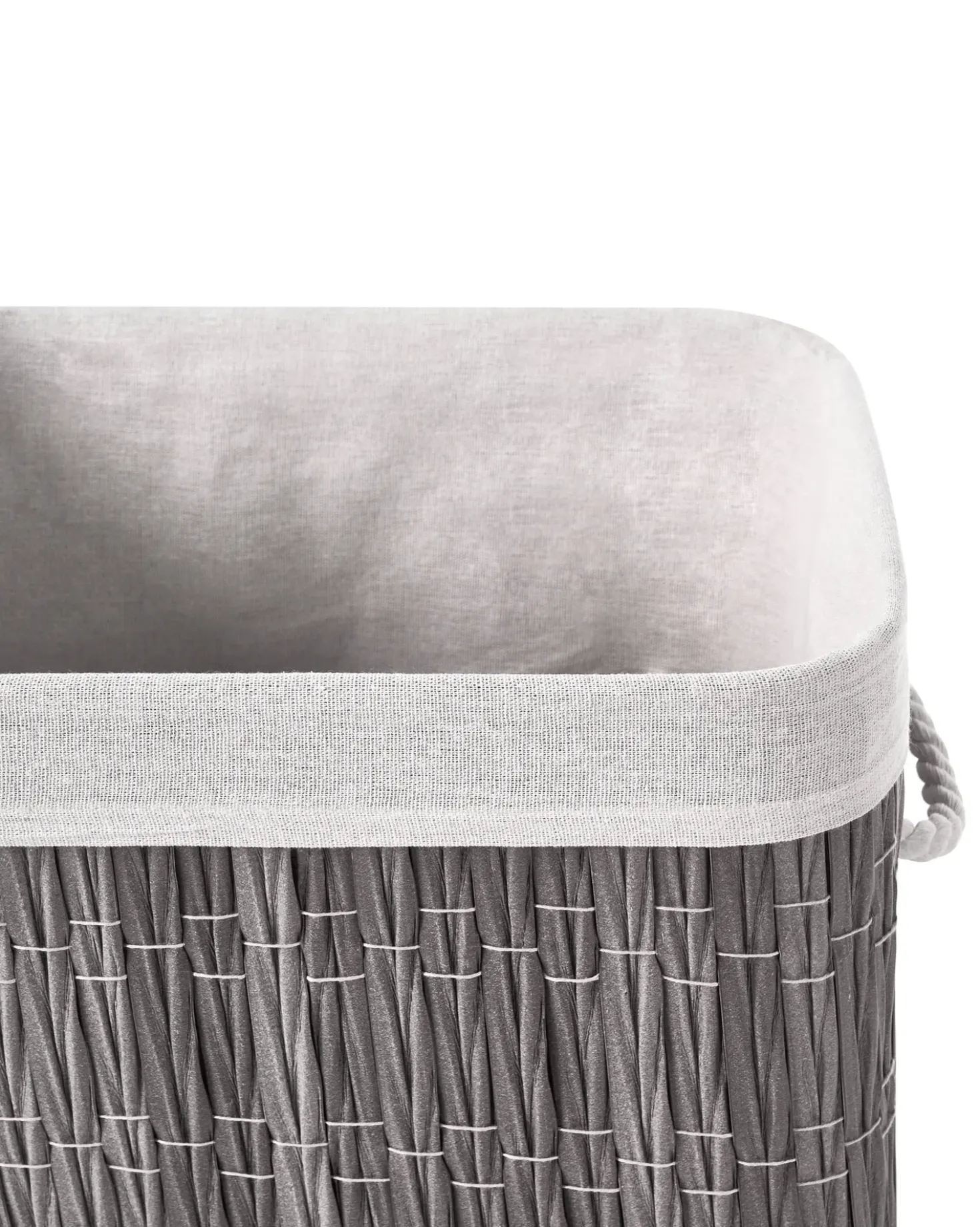 Cesto per la biancheria Con coperchio TRANCURA Tessuto Grigio 72 L