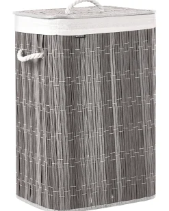 Cesto per la biancheria Con coperchio TRANCURA Tessuto Grigio 72 L