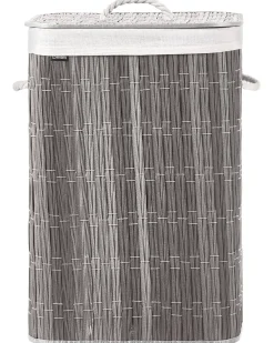 Cesto per la biancheria Con coperchio TRANCURA Tessuto Grigio 72 L