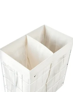 Cesto per la biancheria Con coperchio APOTERI Metallo Bianco 100 L