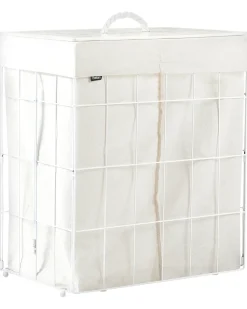 Cesto per la biancheria Con coperchio APOTERI Metallo Bianco 100 L