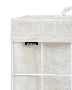 Cesto per la biancheria Con coperchio APOTERI Metallo Bianco 100 L