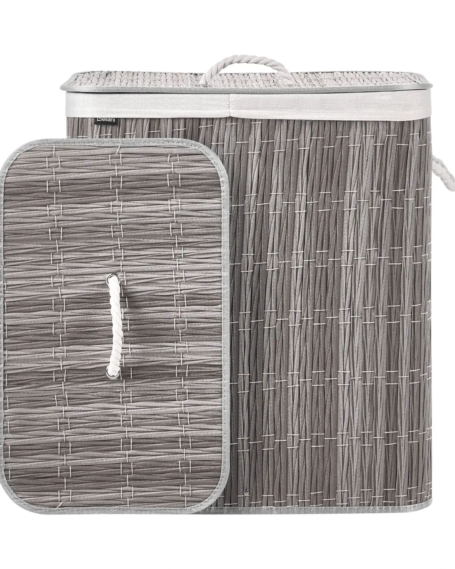 Cesto per la biancheria Con coperchio ARRAIAS Tessuto Grigio 100 L