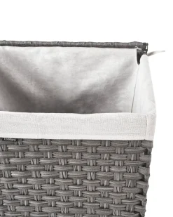 Cesto per la biancheria Con coperchio MUCUBAJI Tessuto Grigio 83 L