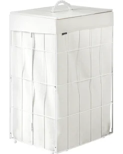 Cesto per la biancheria Con coperchio APOTERI Metallo Bianco 72 L