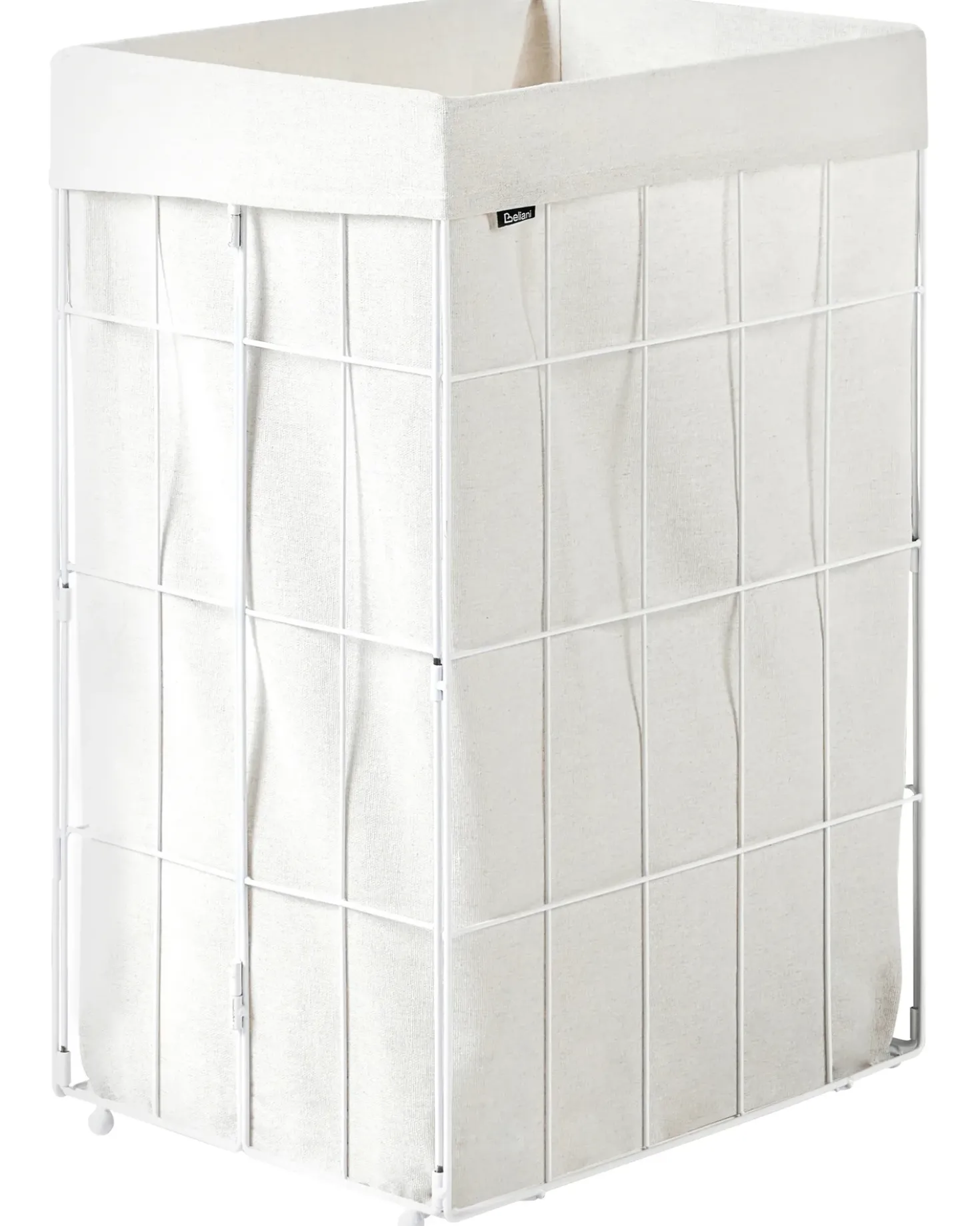 Cesto per la biancheria Con coperchio APOTERI Metallo Bianco 72 L