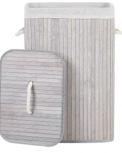 Cesto per la biancheria KOMARI Bambù Grigio chiaro 72 L