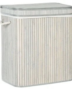 Cesto per la biancheria KALTHOTA Bambù Grigio 100 L