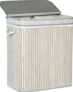 Cesto per la biancheria KALTHOTA Bambù Grigio 100 L