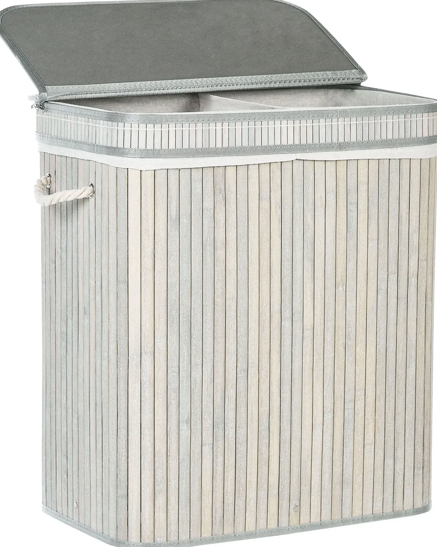 Cesto per la biancheria KALTHOTA Bambù Grigio 100 L