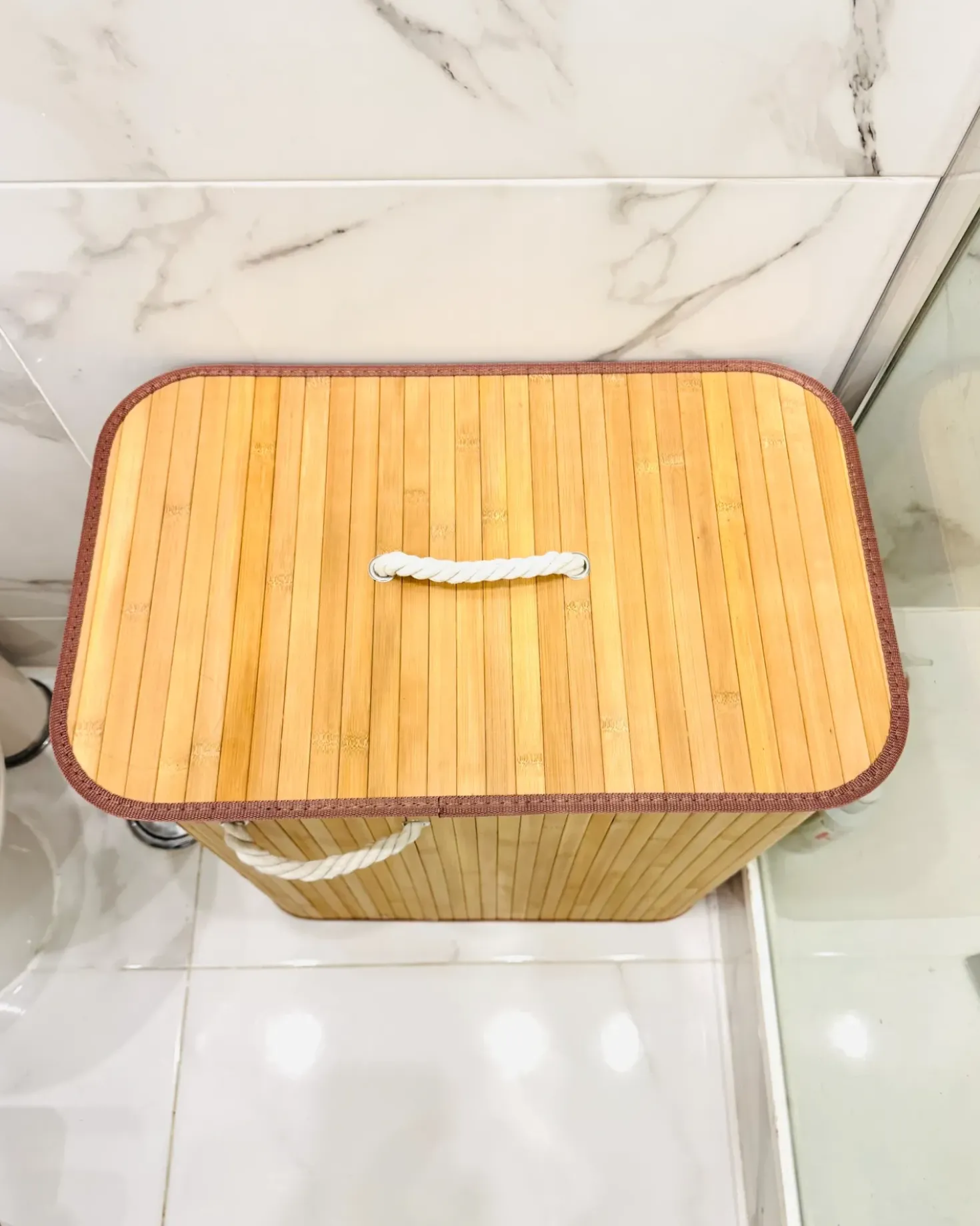 Cesto per la biancheria KANDY Bambù Marrone chiaro 100 L