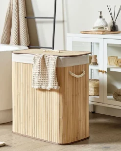 Cesto per la biancheria KANDY Bambù Marrone chiaro 100 L