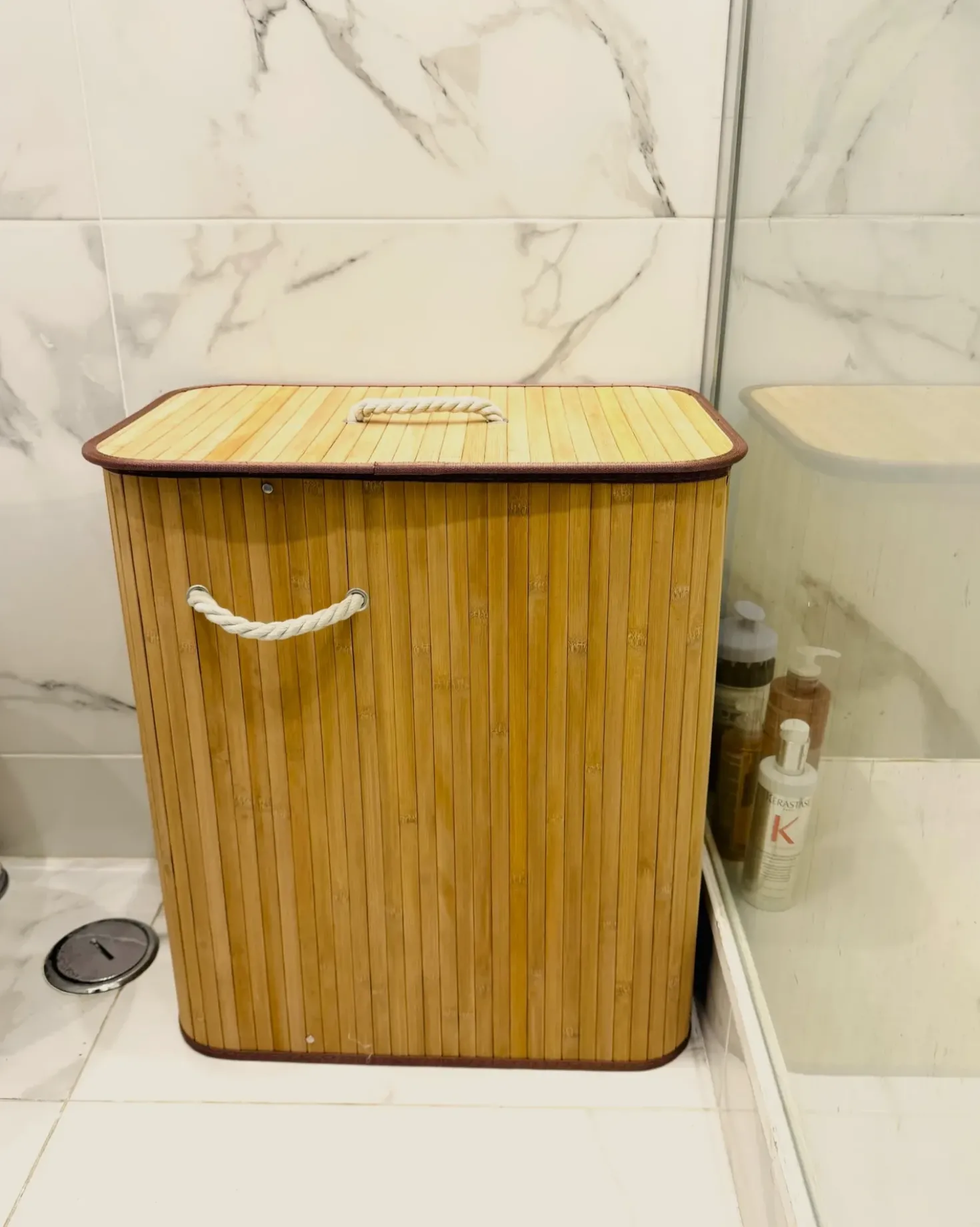 Cesto per la biancheria KANDY Bambù Marrone chiaro 100 L