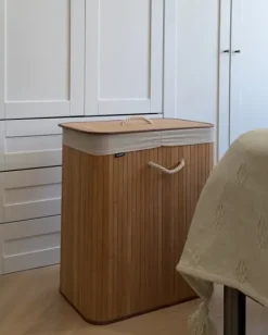 Cesto per la biancheria KANDY Bambù Marrone chiaro 100 L
