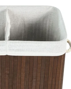 Cesto per la biancheria KANDY Bambù Marrone scuro 72 L
