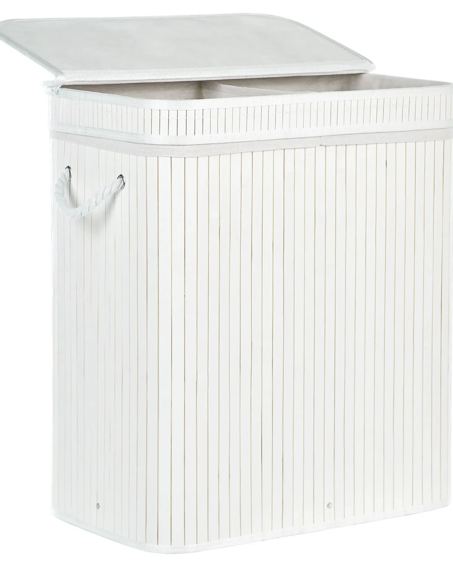 Cesto per la biancheria KALTHOTA Bambù Bianco 100 L