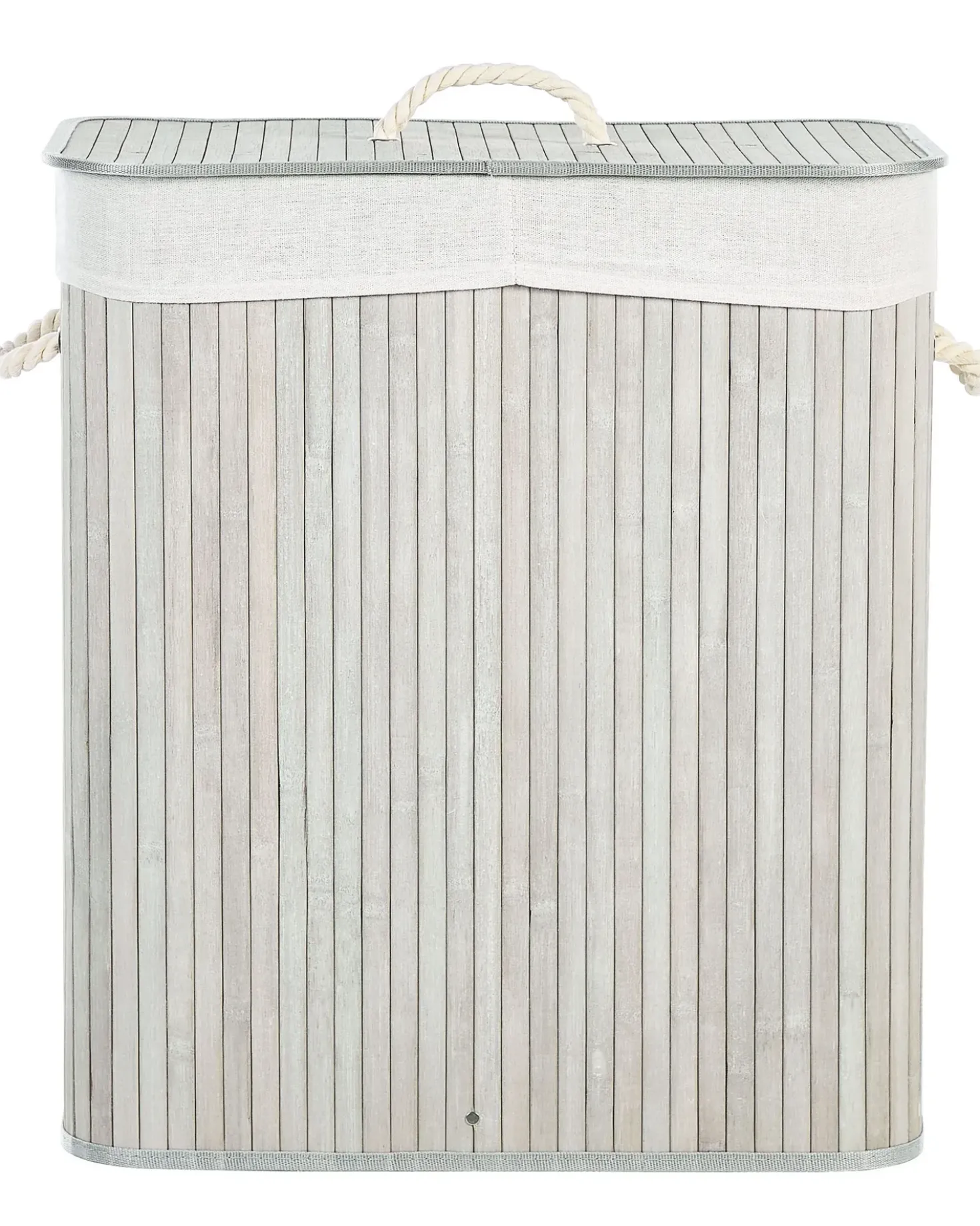 Cesto per la biancheria KANDY Bambù Grigio chiaro 100 L