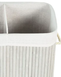Cesto per la biancheria KANDY Bambù Grigio chiaro 100 L