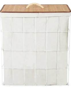 Cesto per la biancheria MIRISSA Metallo Bianco 100 L