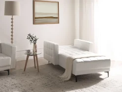 Chaise longue ABERDEEN Pelle sintetica Bianco