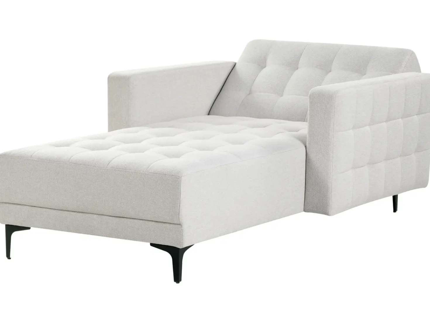 Chaise longue ABERDEEN Tessuto Grigio chiaro