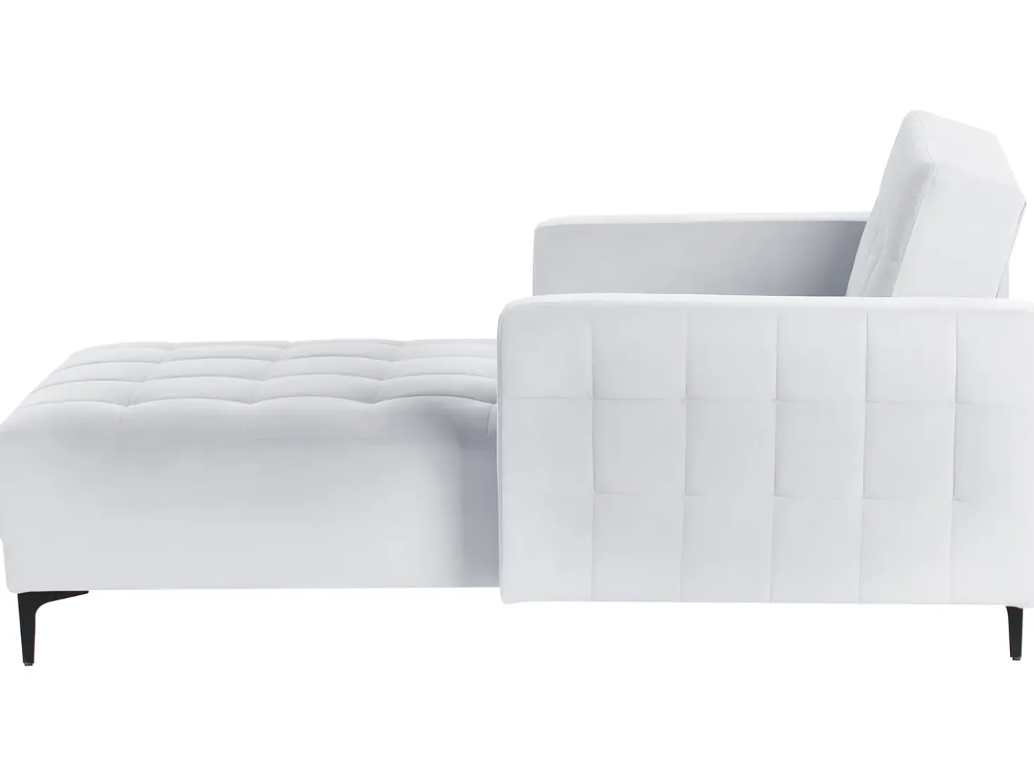 Chaise longue ABERDEEN Velluto Grigio chiaro