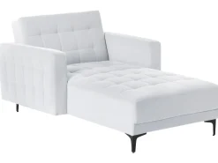 Chaise longue ABERDEEN Velluto Grigio chiaro