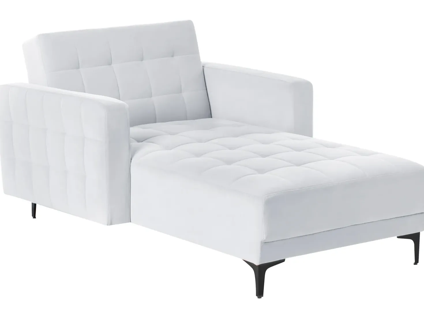 Chaise longue ABERDEEN Velluto Grigio chiaro