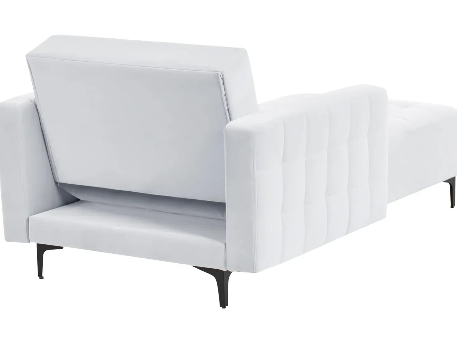 Chaise longue ABERDEEN Velluto Grigio chiaro