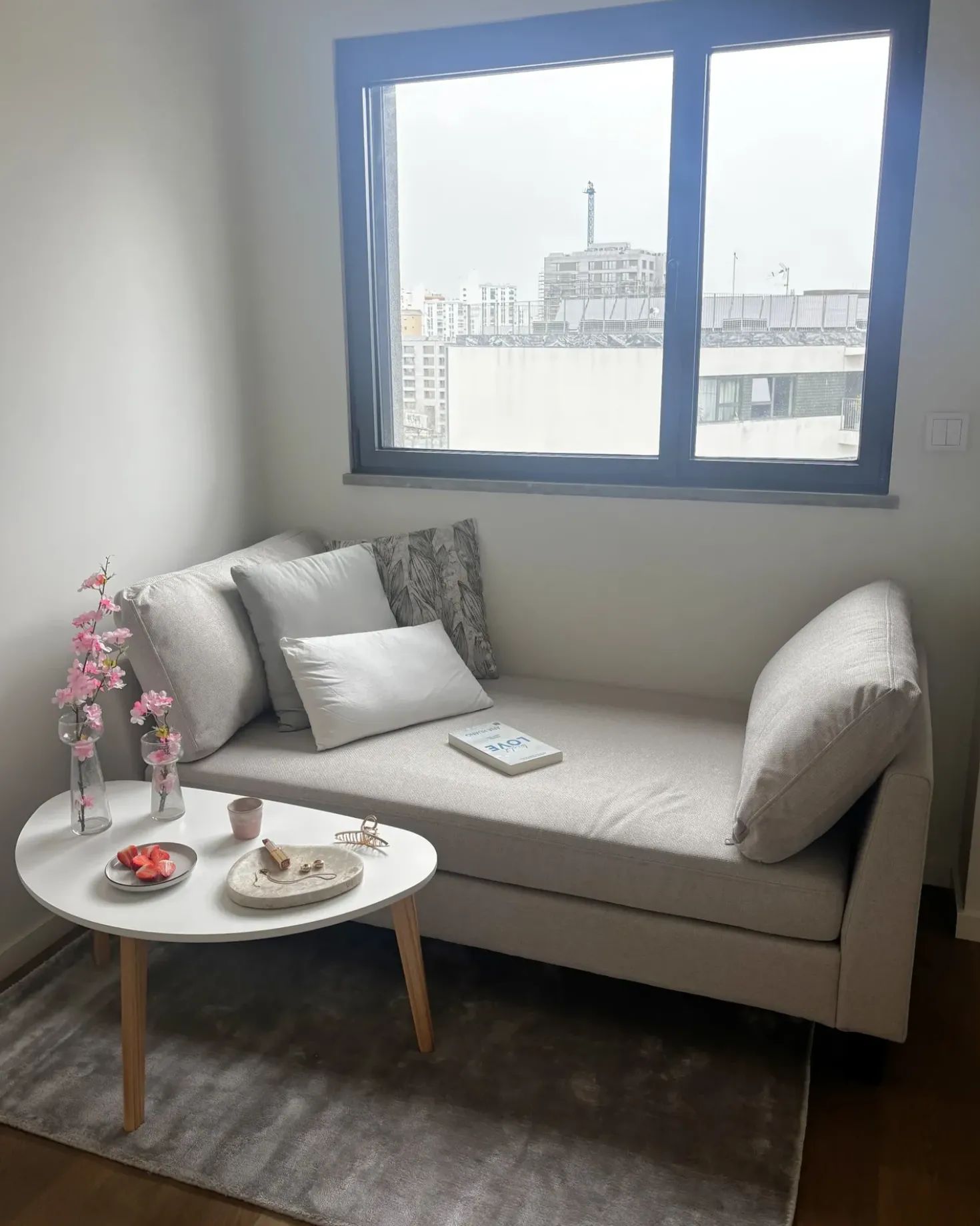 Chaise longue ARCHIANE Tessuto Beige chiaro