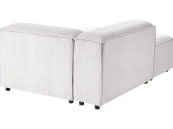 Chaise longue ARDAL Velluto a coste Bianco sporco Lato destro
