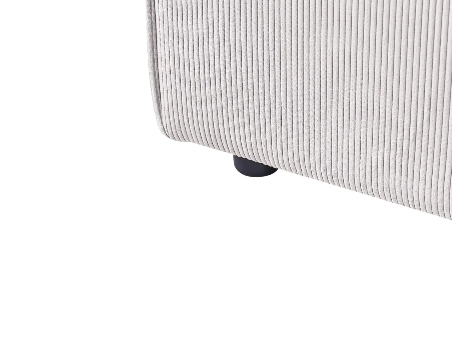 Chaise longue ARDAL Velluto a coste Bianco sporco Lato destro