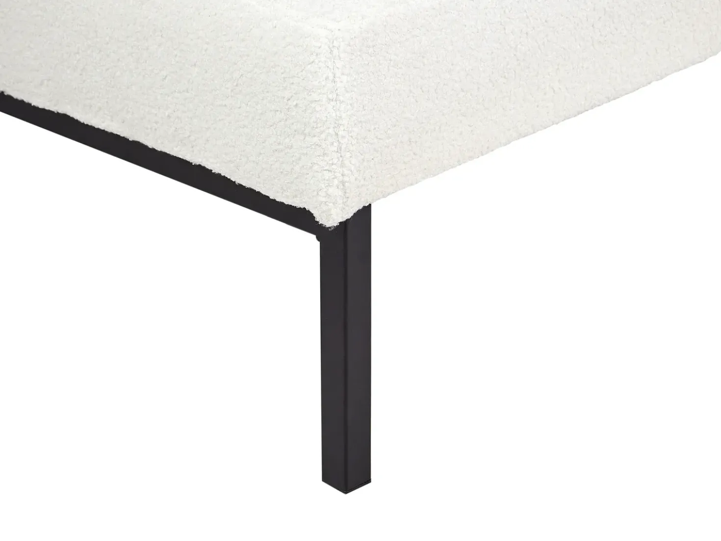 Chaise longue CHINON Bouclé Bianco