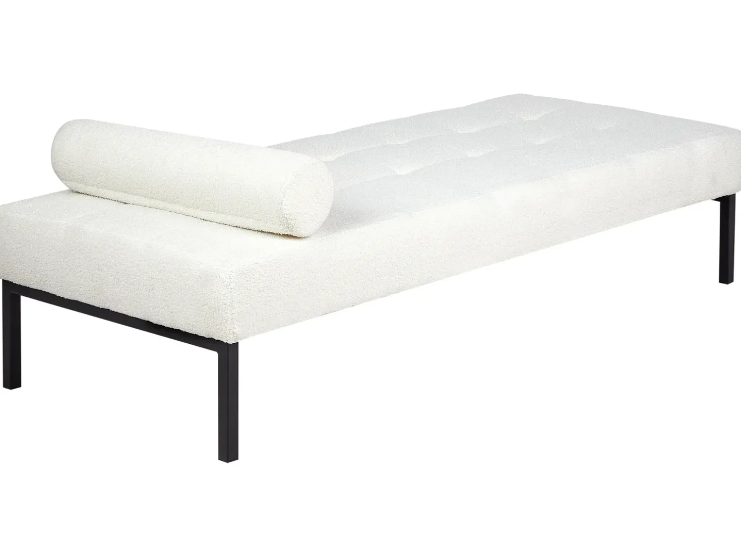 Chaise longue CHINON Bouclé Bianco