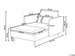 Chaise longue EGERIS Velluto a coste Verde scuro