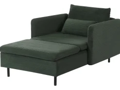 Chaise longue EGERIS Velluto a coste Verde scuro