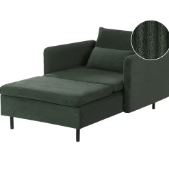Chaise longue EGERIS Velluto a coste Verde scuro